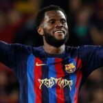 Franck Kessié esulta dopo un gol con il Barcellona