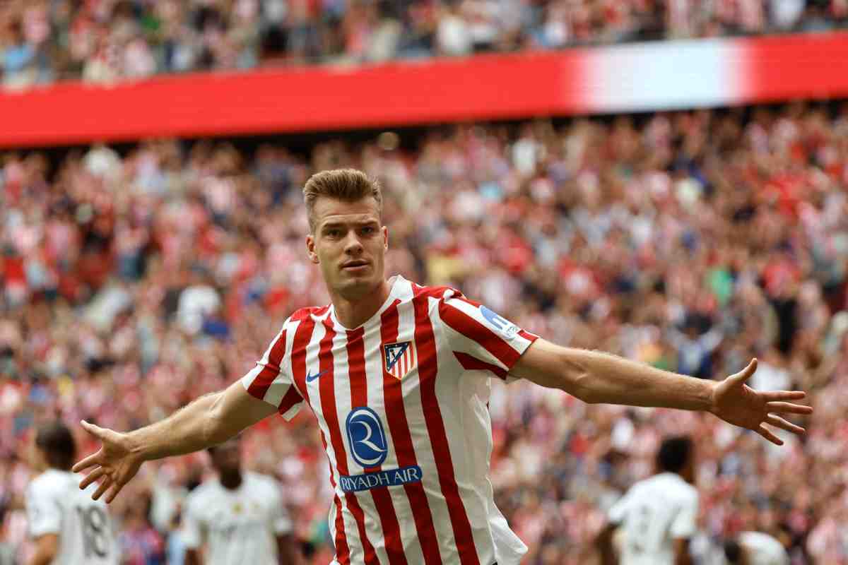 Alexander Sorloth esulta dopo il gol al Real Madrid