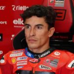 Marc Marquez nel box Ducati